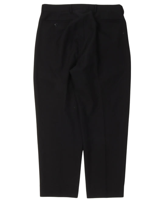 Pleated Wool Blend Trousers