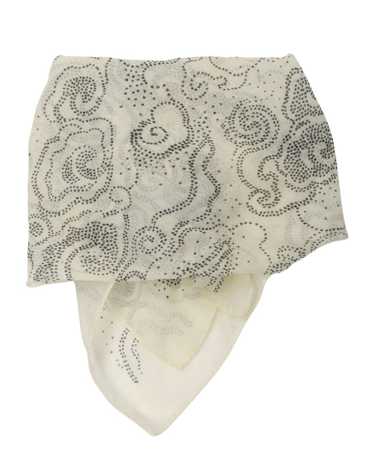 Dot Print Silk Scarf