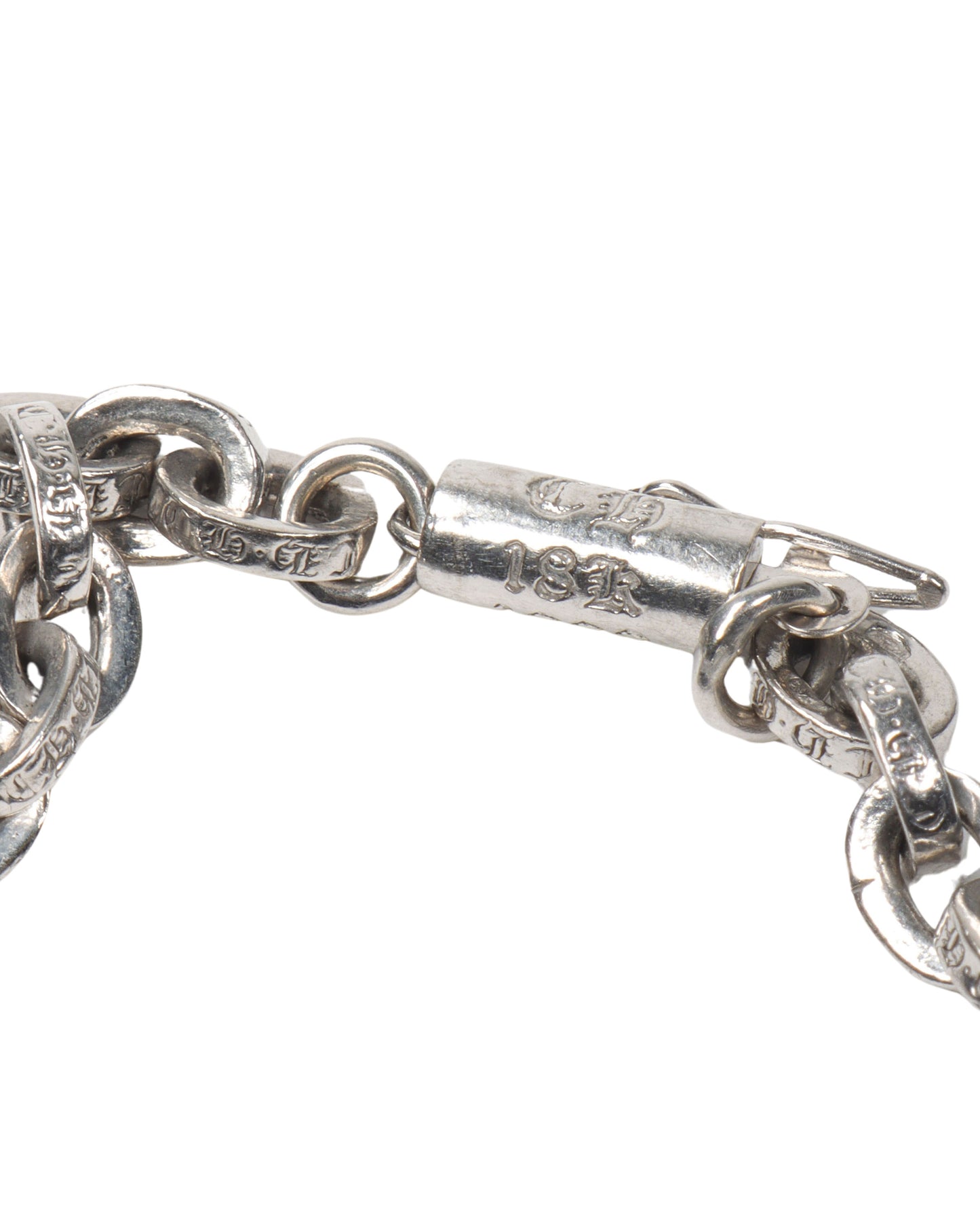 18K White Gold Paper Chain Bracelet