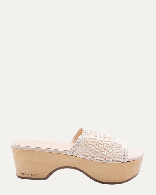 Crocheted Platform Clogs