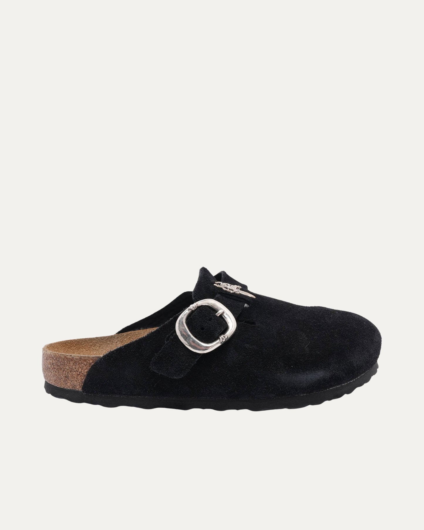 Dagger Embellished Birkenstock Boston Suede Mule