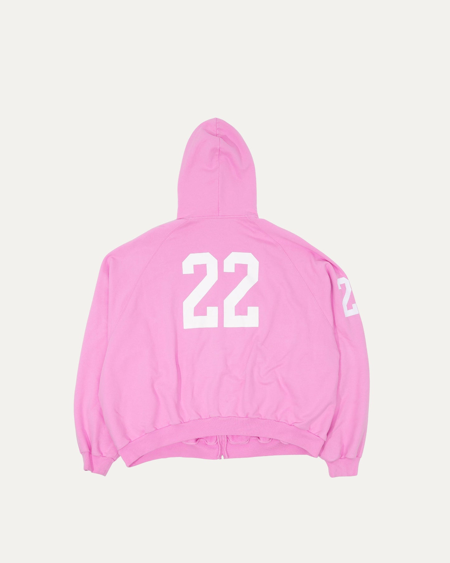 Distressed Polo Zip-Up Hoodie