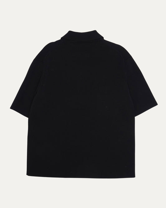 Ribbed Zip Polo