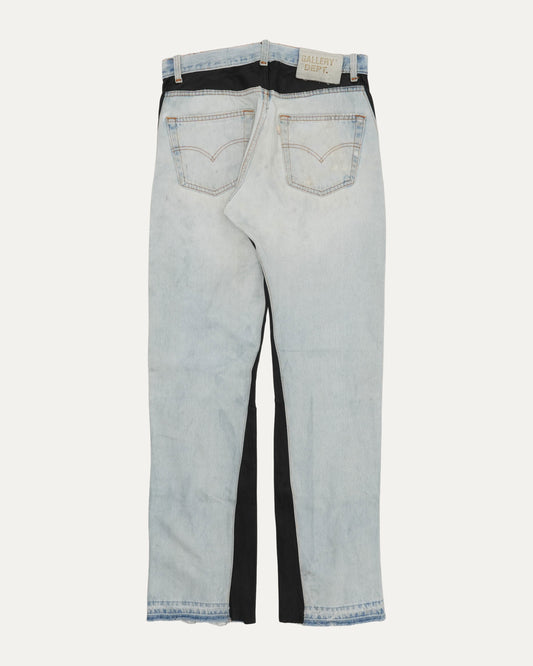 Leather Insert Bronco Flare Jeans
