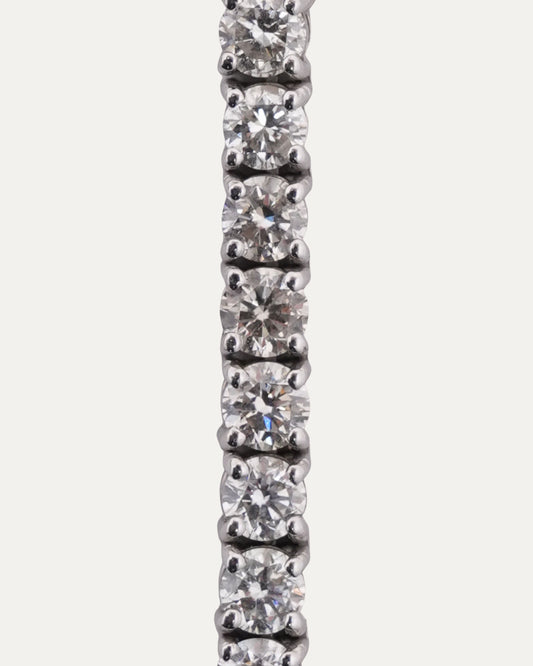 Invisible Setting Natural Diamond Tennis Chain Necklace