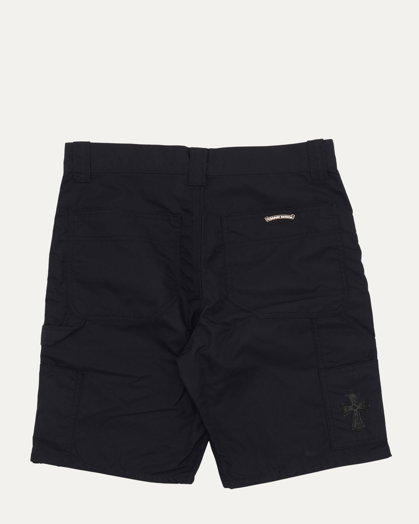 Nylon and Leather Double Knee Shorts