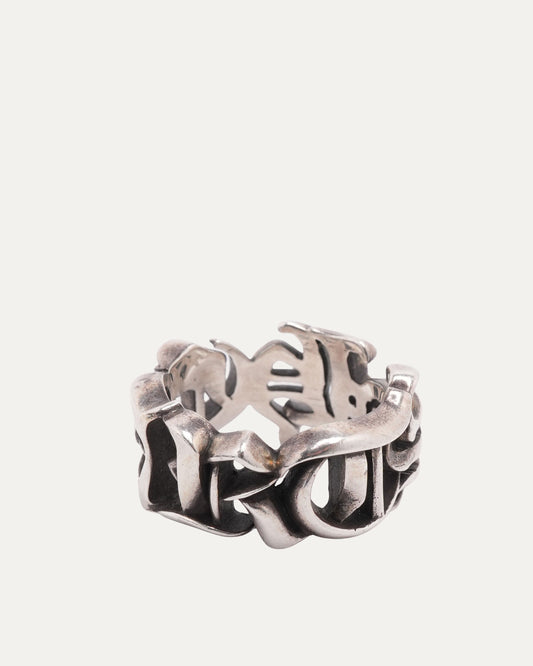 "Hearts" Script Ring