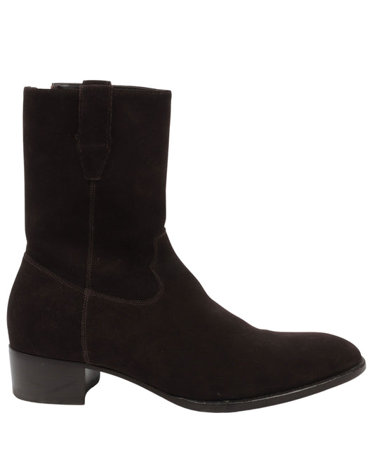 Brown Zip Boots