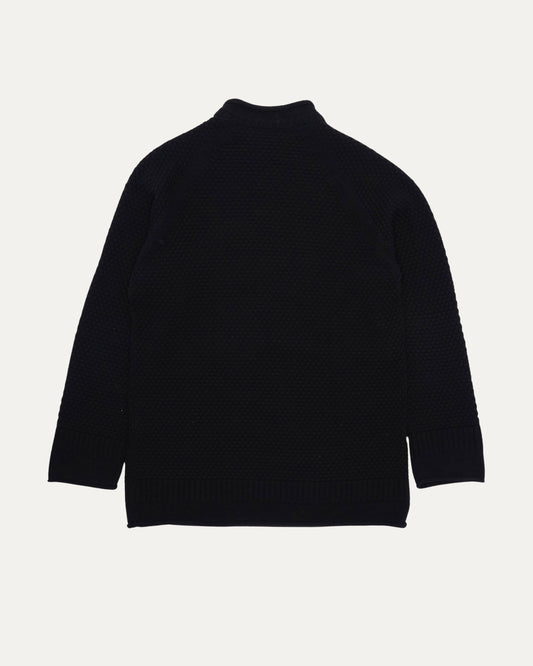 Waffle Knit Mock Neck Sweater