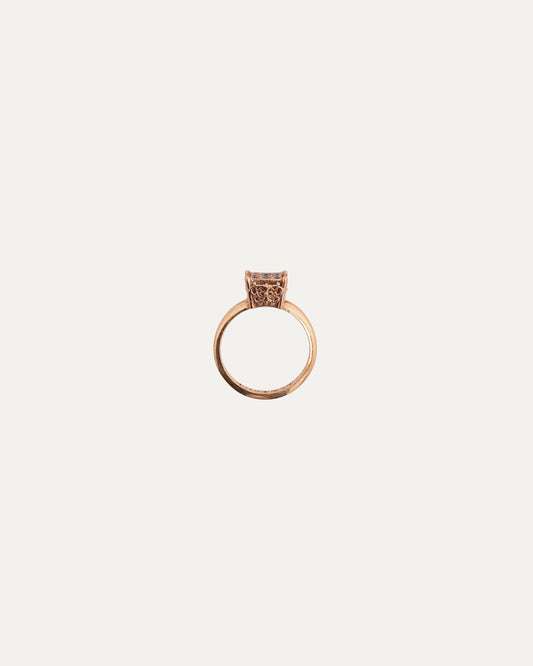Gold & Sapphire Butterfly Cross Cocktail Ring
