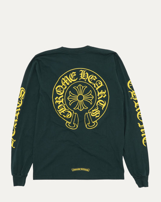 Horseshoe Logo Plus Cross Pocket Long Sleeve T-Shirt