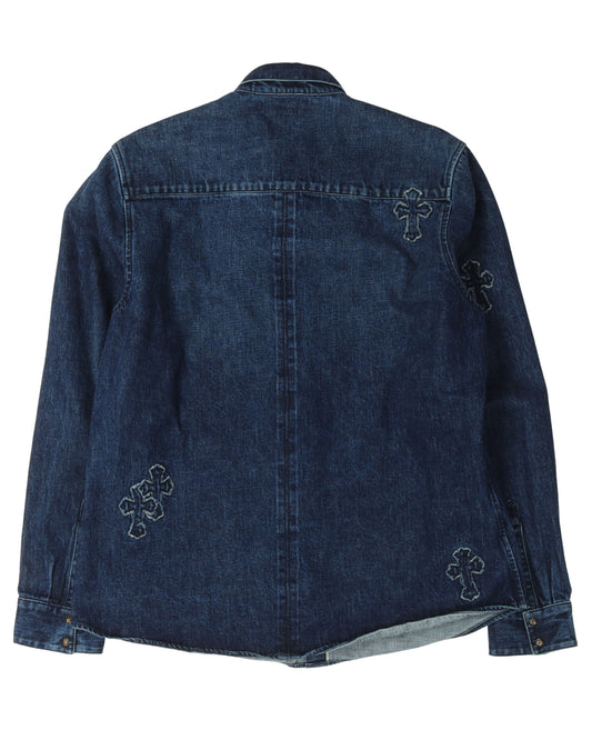 Denim Cross Patch Shirt