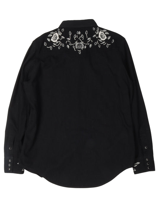 Floral Embroidery Western Shirt
