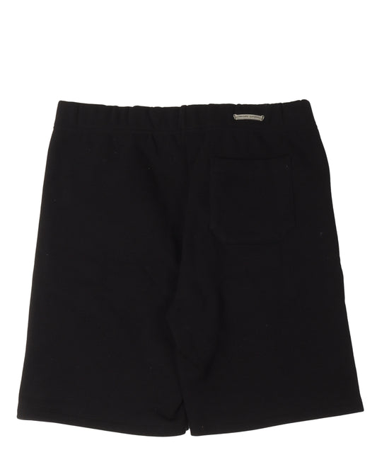 Cemetery Cross Embroidered Sweat Shorts