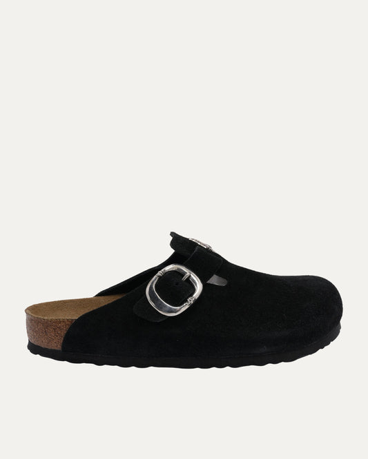 Dagger Embellished Birkenstock Boston Suede Mule