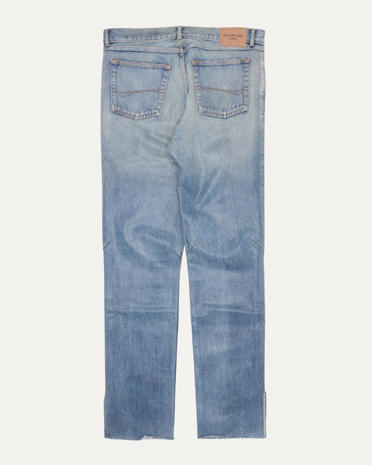Coated Raw Hem Super Fitted Jeans