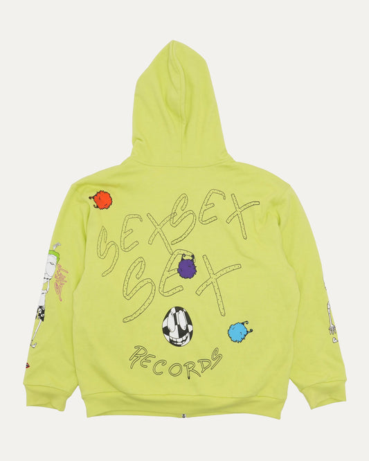 Matty Boy Thermal Lined Sex Records Zip Up Hoodie
