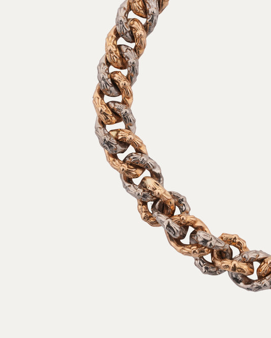 Mixed Gold Extra Fancy Link Bracelet