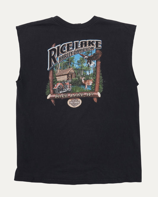 Harley Davidson Rice Lake, Wisconsin Cut Off Tank Top