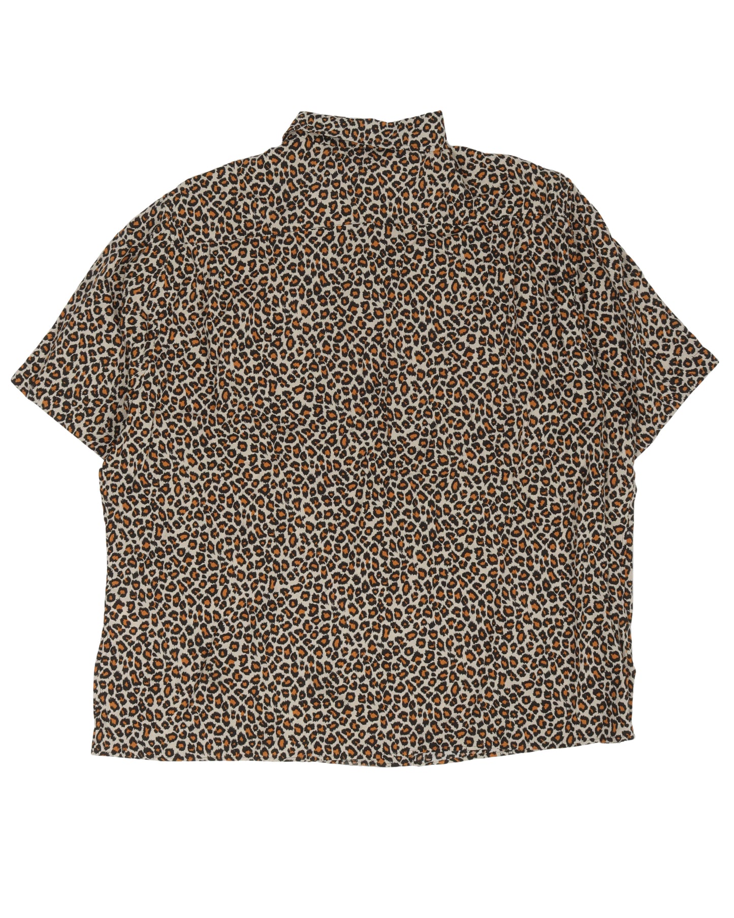 Leopard Button Up Short Sleeve Shirt