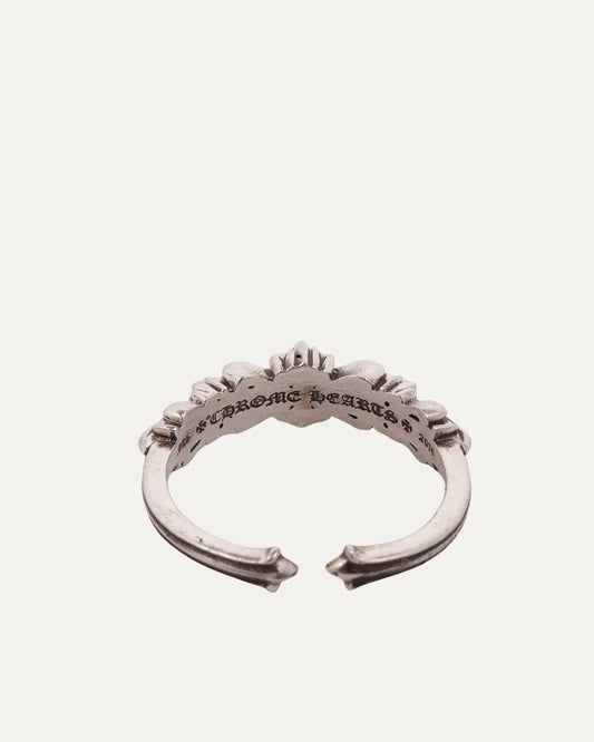 Mini Double Floral Cross Ring