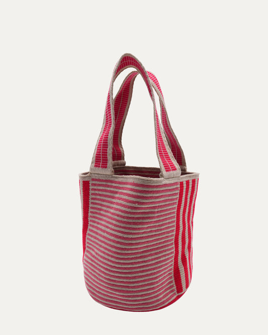 Guanabana Silver Embellished Cross Patch Bucket Bag