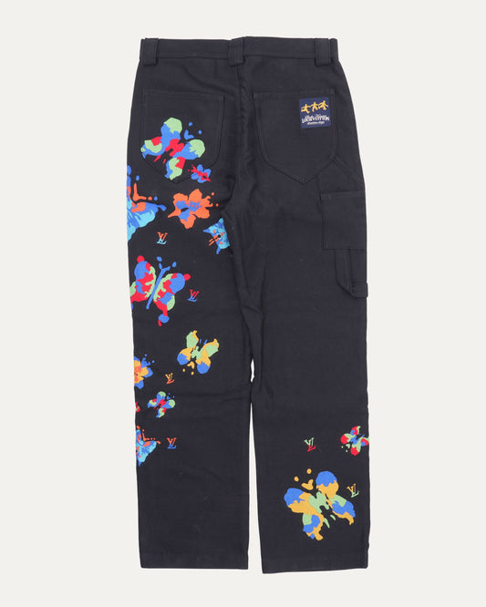 Butterfly Print Double Knee Pants