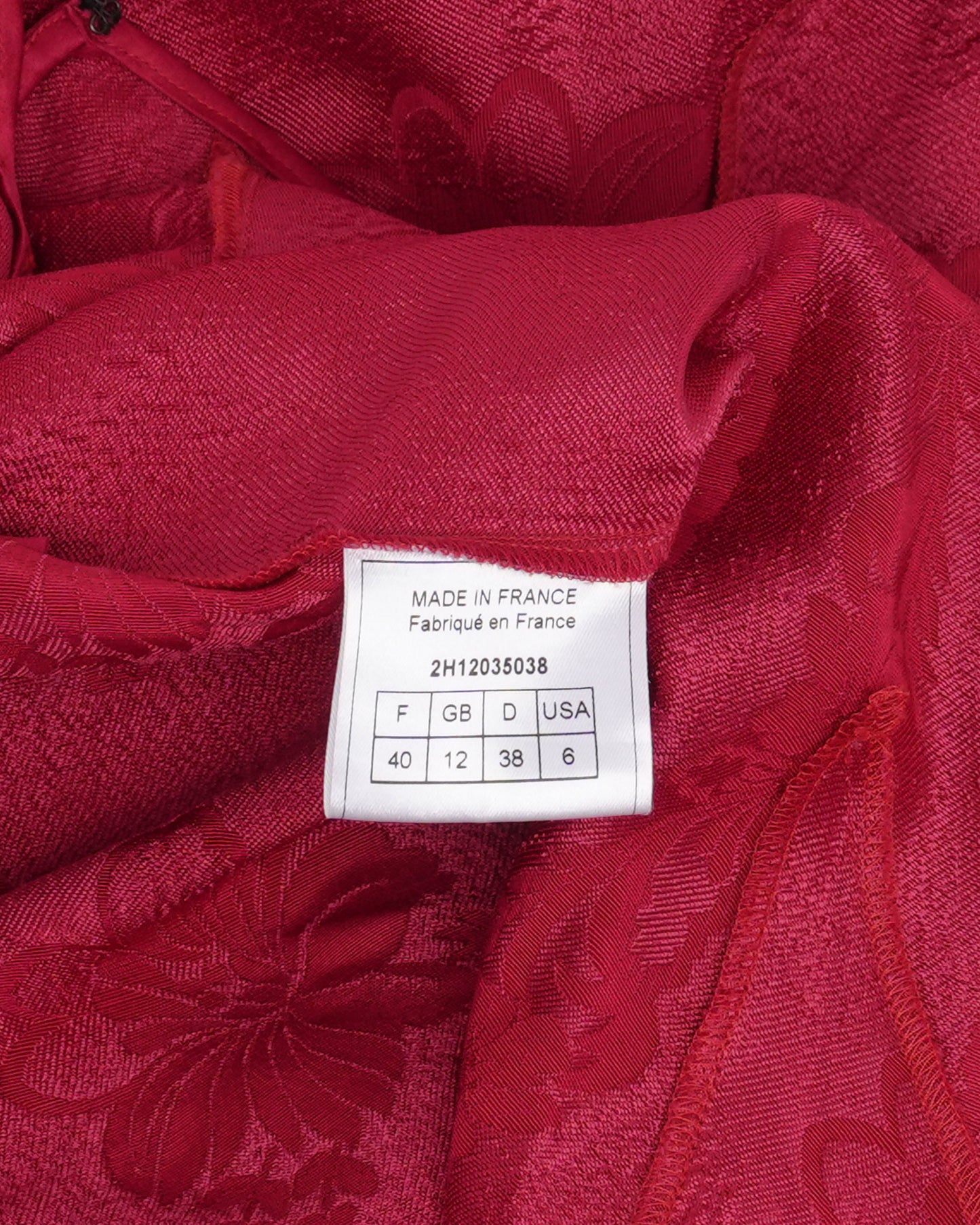 FW 2002 Red Jacquard Skirt