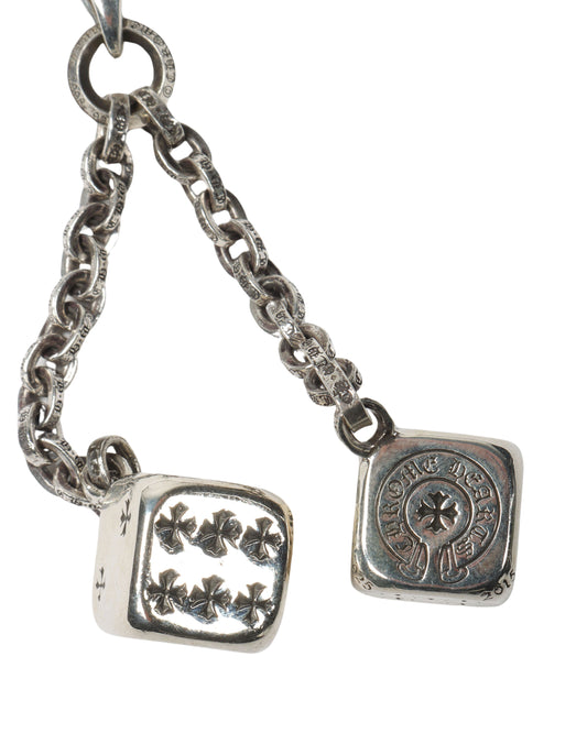 Silver Dice Keychain Clip