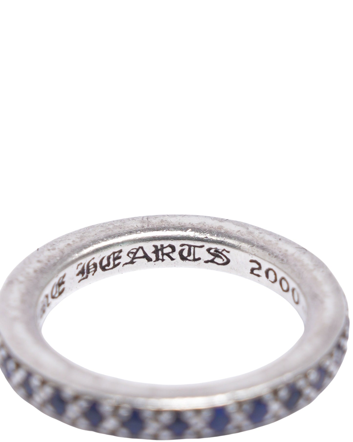 Silver & Blue Sapphire Band Ring