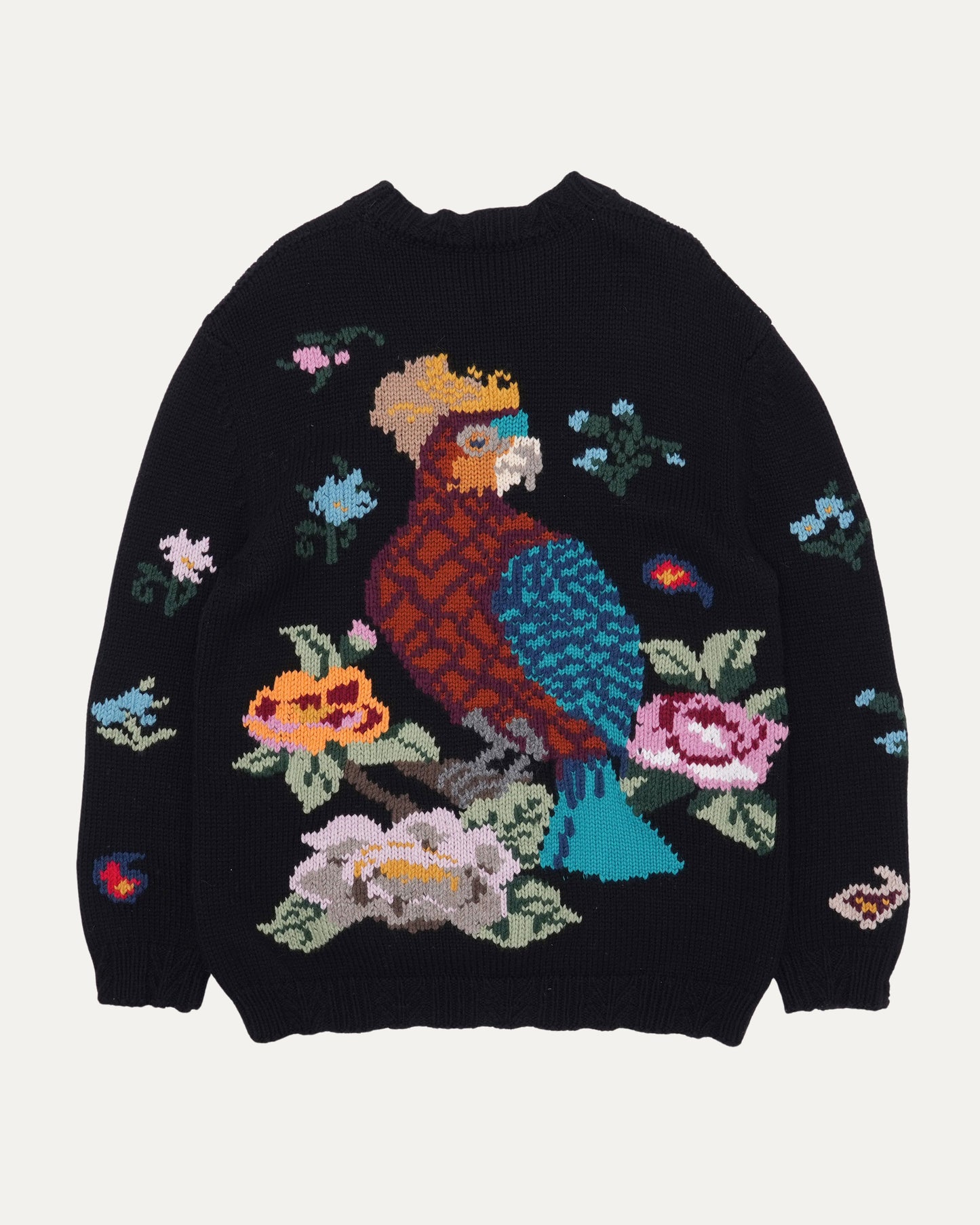 Garden Floral Intarsia Knit Sweater