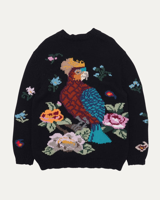 Garden Floral Intarsia Knit Sweater