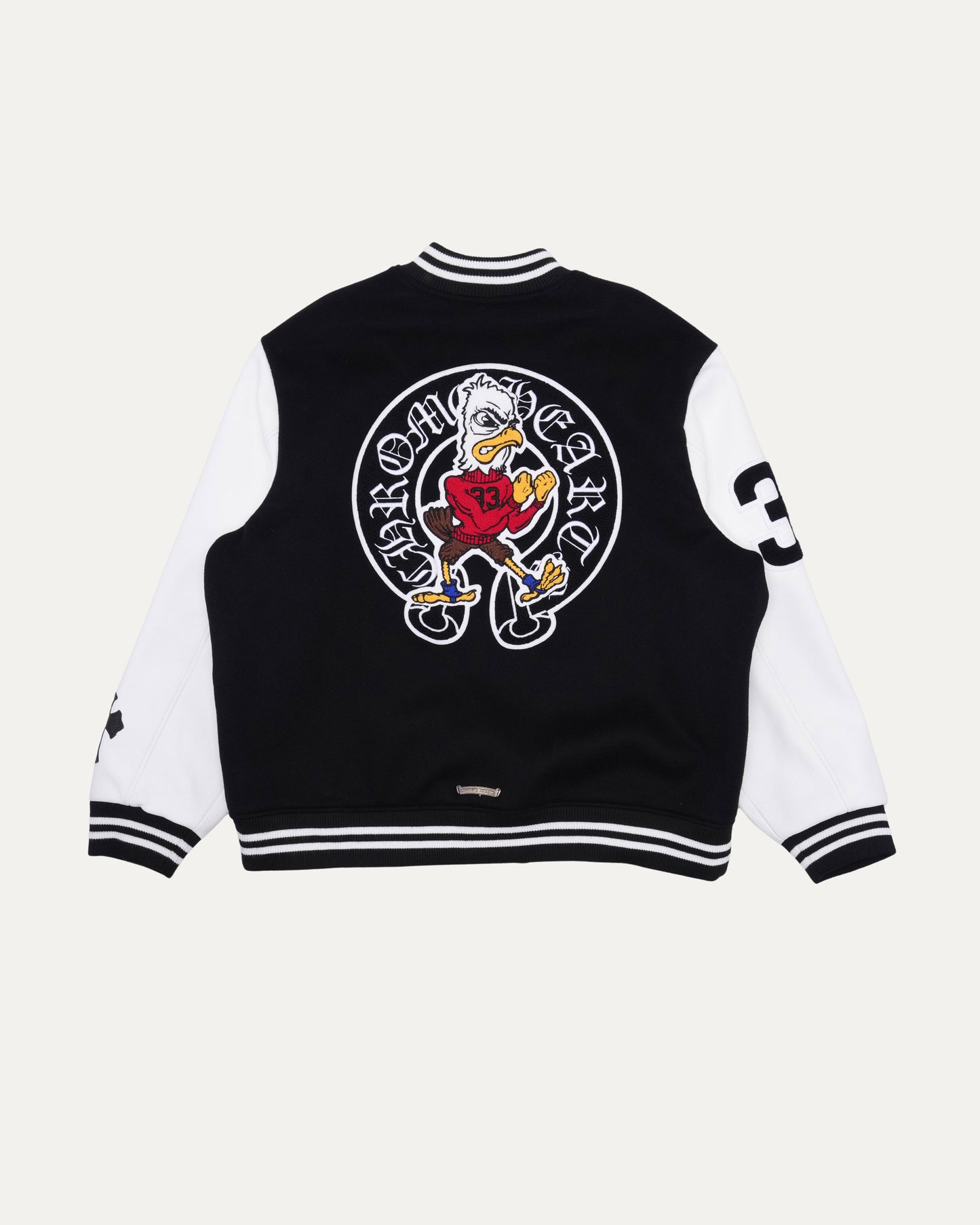 Cashmere and Leather Varsity Jacket