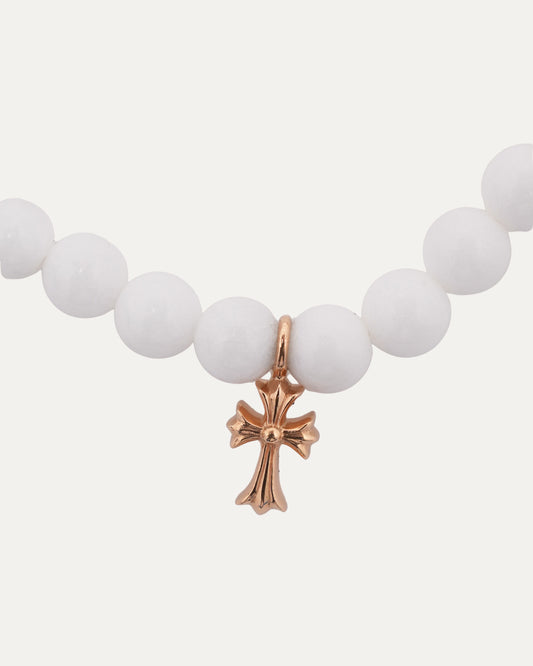 22k Gold Cross Bead Bracelet