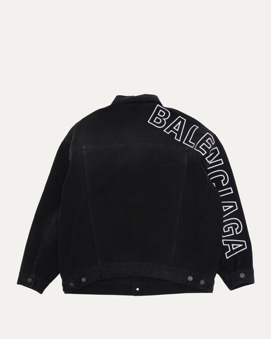 Outline Logo Denim Trucker Jacket