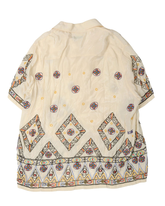 Divine Beaded Short Sleeve Shirt