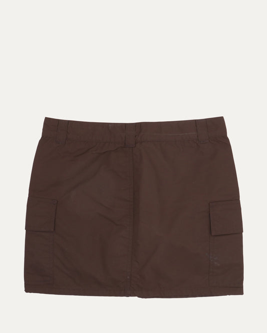 Nylon Cross Patch Cargo Skirt