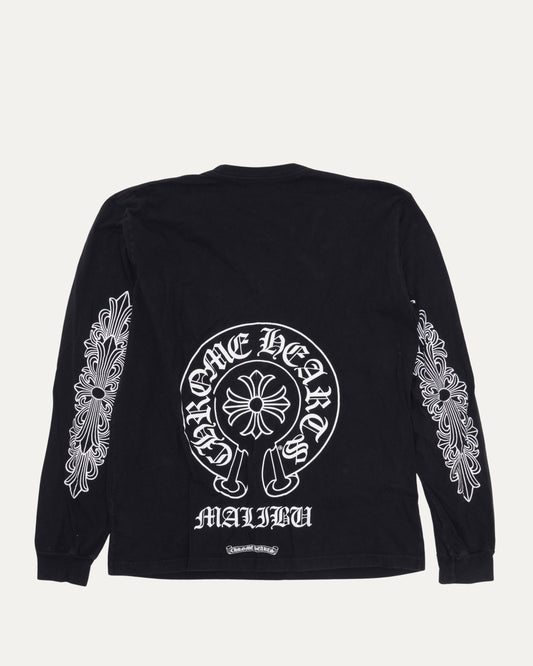 Malibu Horseshoe Logo Long Sleeve Pocket T-Shirt