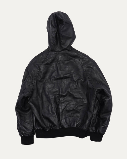 Hooded Leather Jacket