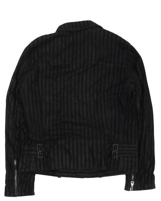 Striped Leather Jacket