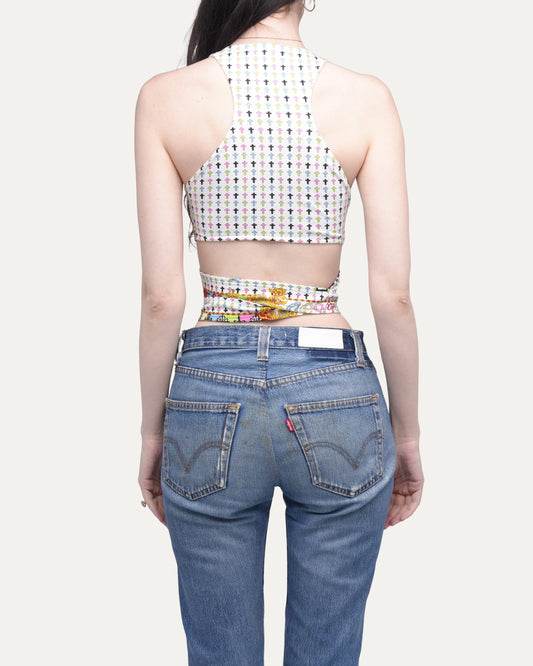 SS 2005 Iconic Printed Wrap Top