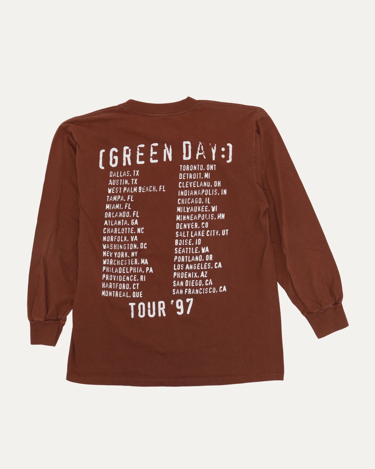 Green Day Nimrod Tour 1997 Long Sleeve T-Shirt