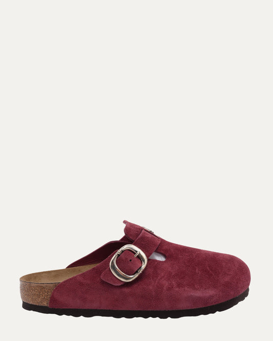 Dagger Embellished Birkenstock Boston Suede Mule