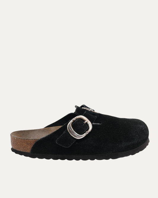 Dagger Embellished Birkenstock Boston Suede Mule