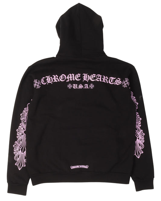Friends & Family Pink Glitter Horseshoe Logo Hoodie