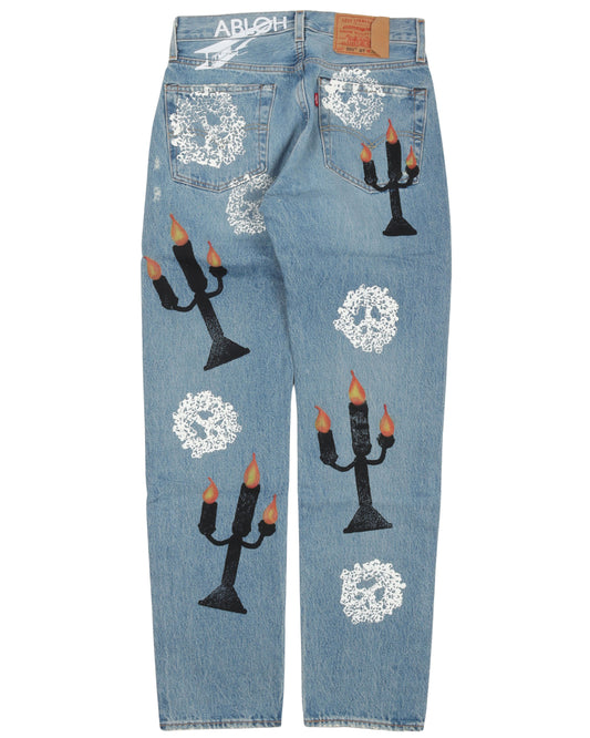 Virgil Abloh Cotton Wreath Jeans