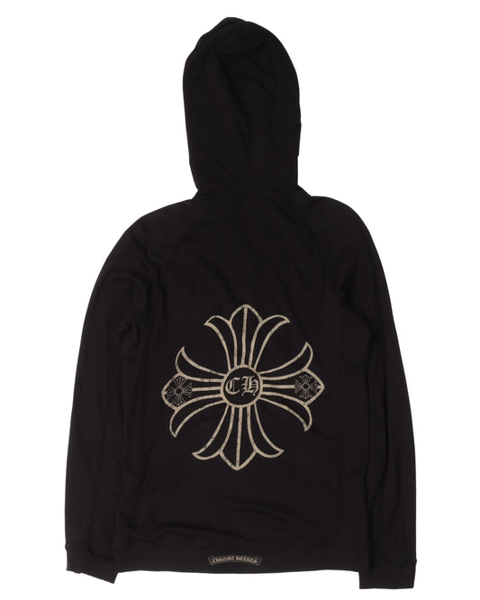 Vintage Plus Cross Zip-Up Thin Hoodie