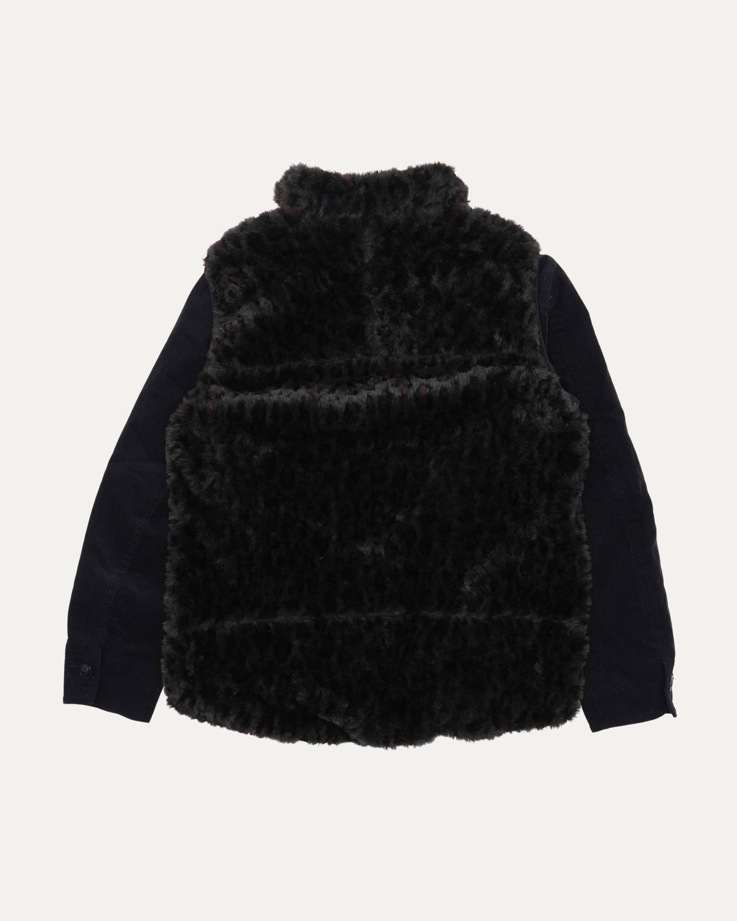Fleece and Corduroy Layered Jacket