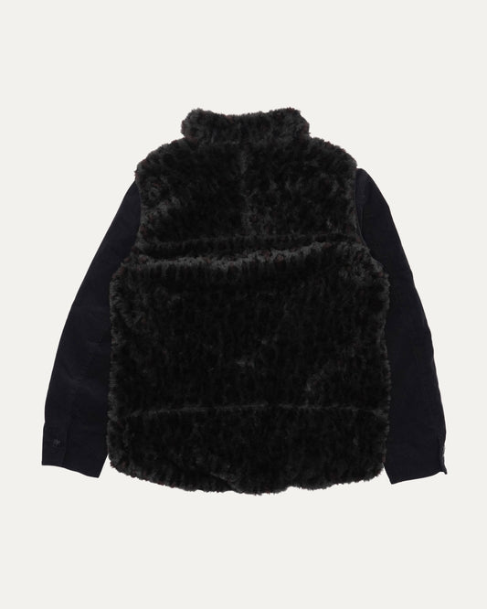 Fleece and Corduroy Layered Jacket