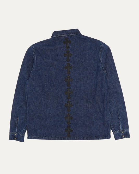Cross Patch Denim Work Dog Shirt